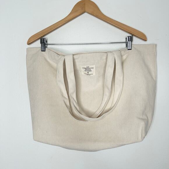 Sezane Handbags - Sezane Corduroy Tote Bag Cream